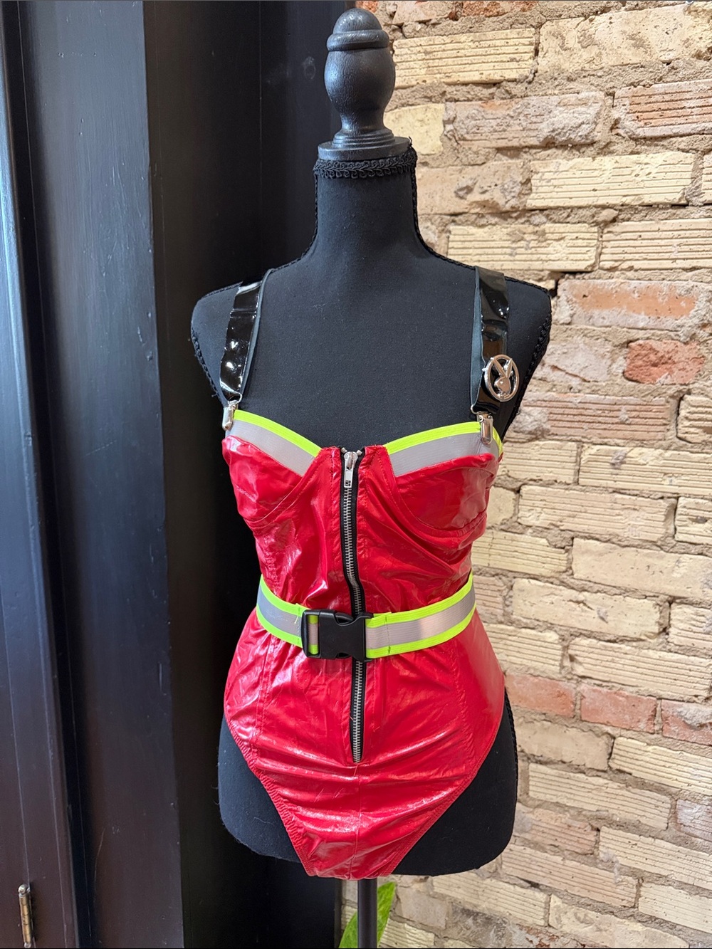 🚨 Playboy Smokin’ Hot Firegirl Costume Bodysuit | Size M